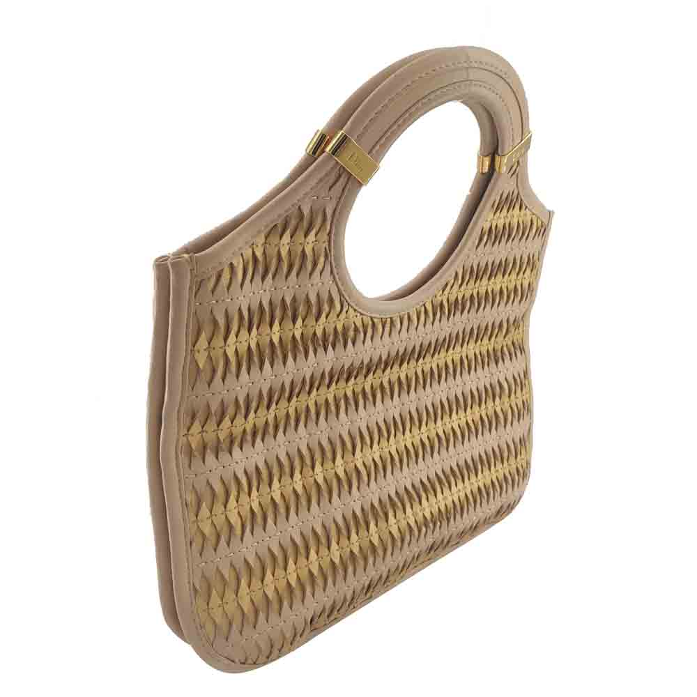 

Dior Gold Leather Top Handle Bag