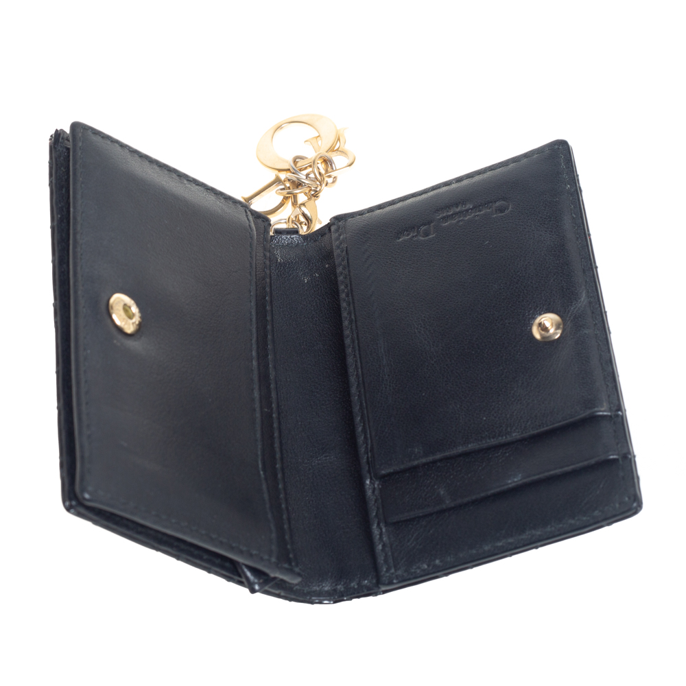 

Dior Black Cannage Patent Leather Lady Dior Card Holder