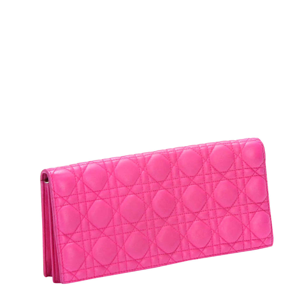 

Dior Pink Cannage Chain Leather Crossbody Bag