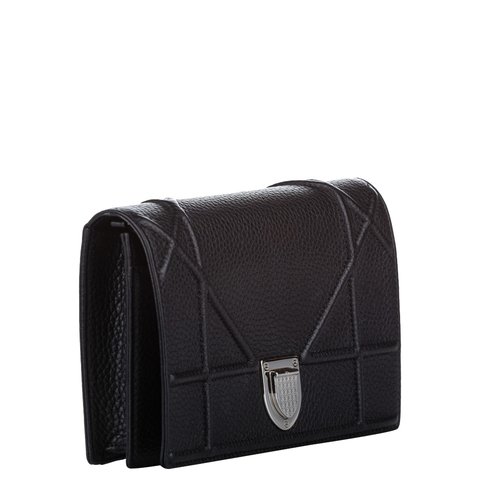 

Dior Black Leather  Diorama Shoulder Bag
