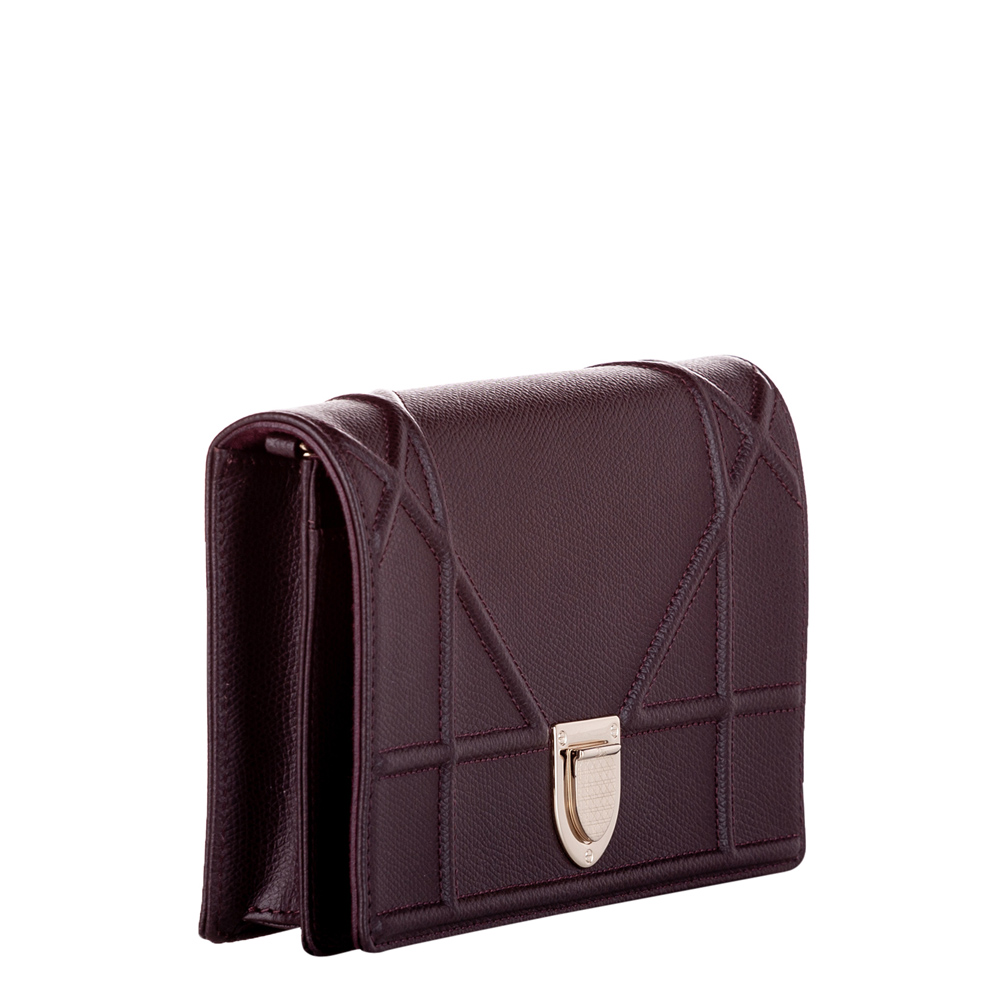 

Dior Burgundy Leather Diorama Shoulder Bag
