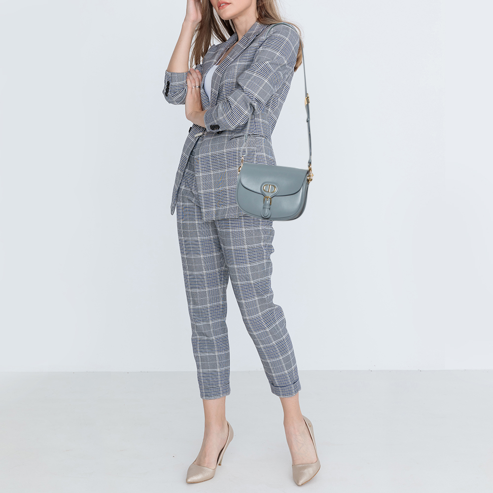 

Dior Dark Grey Leather Medium Bobby Shoulder Bag