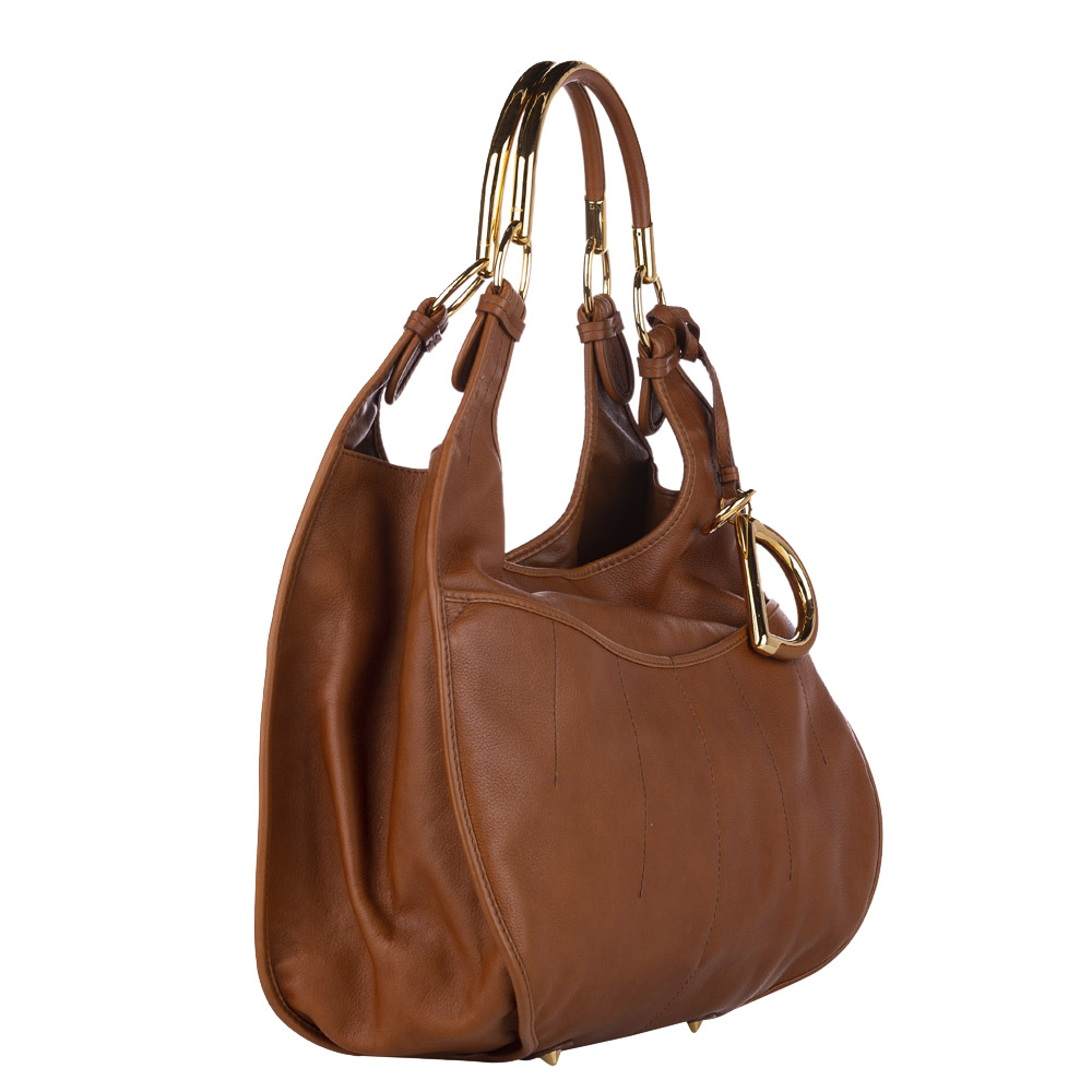 

Dior Brown/Light Brown Leather 61 Tote Bag