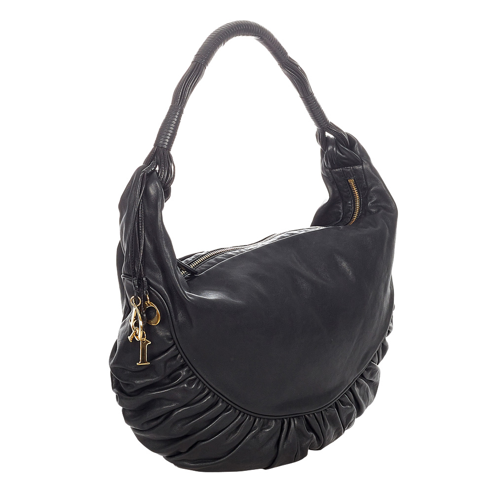 

Dior Black Leather Gypsy Hobo Bag