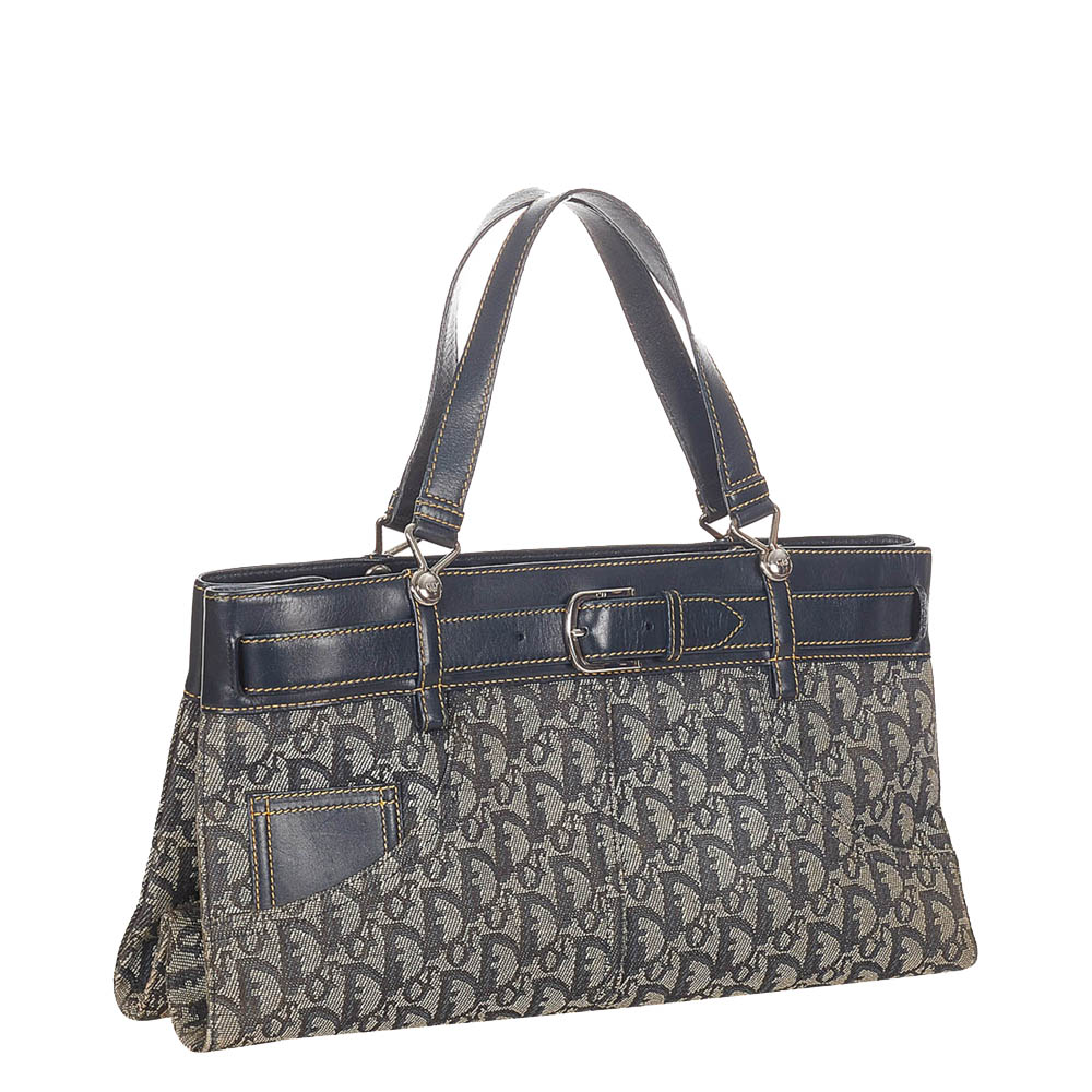 

Dior Grey/Black Oblique Canvas Tote Bag