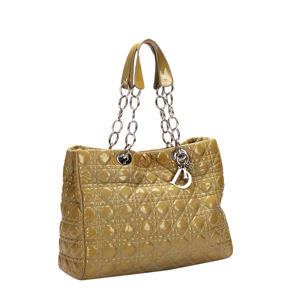 

Dior Brown Patent Leather Tote Bag