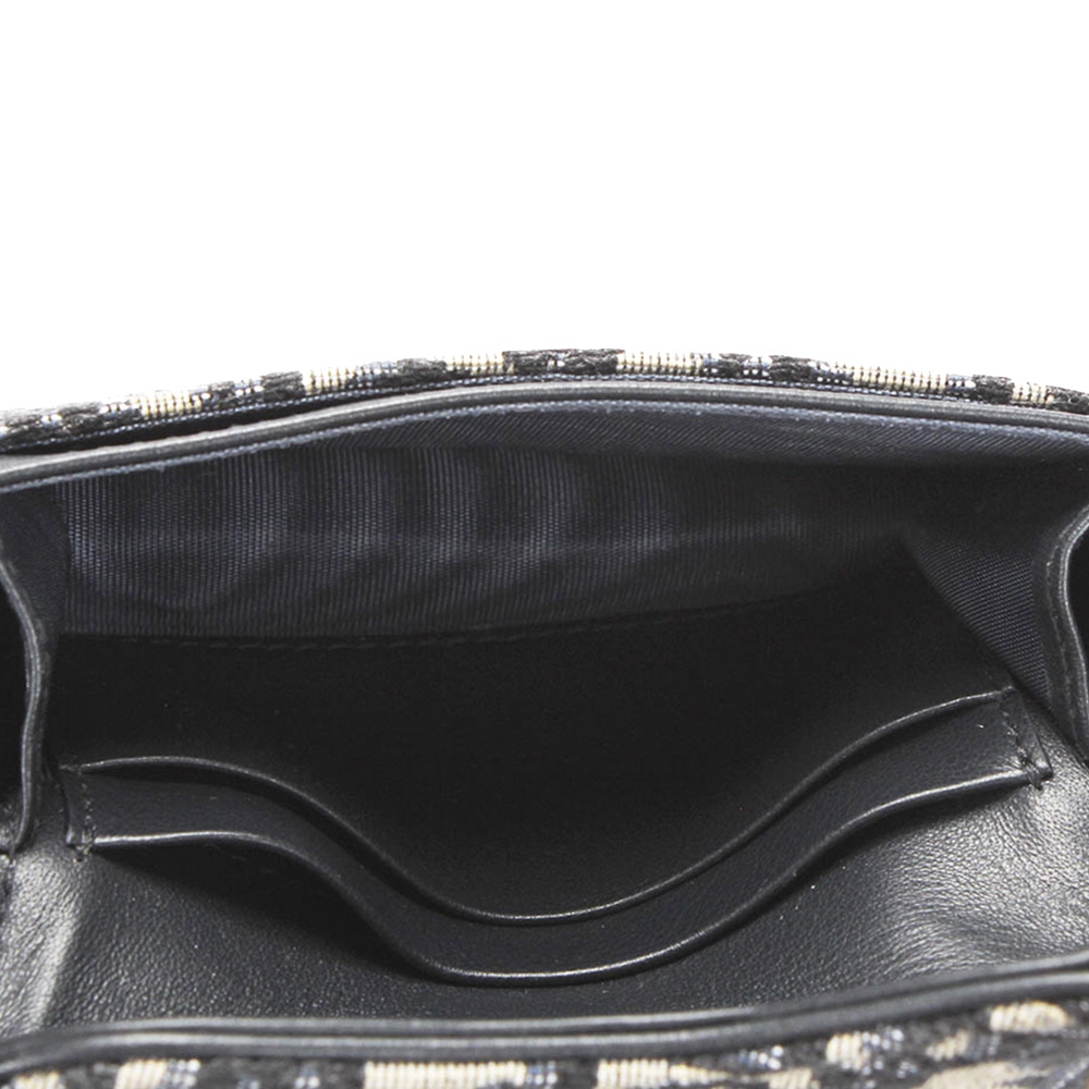 

Dior Black Canvas Saddle Wallet
