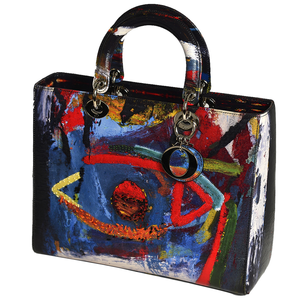 

Dior Multicolor Dior Lady Art Leather  Lady Dior Tote Bag