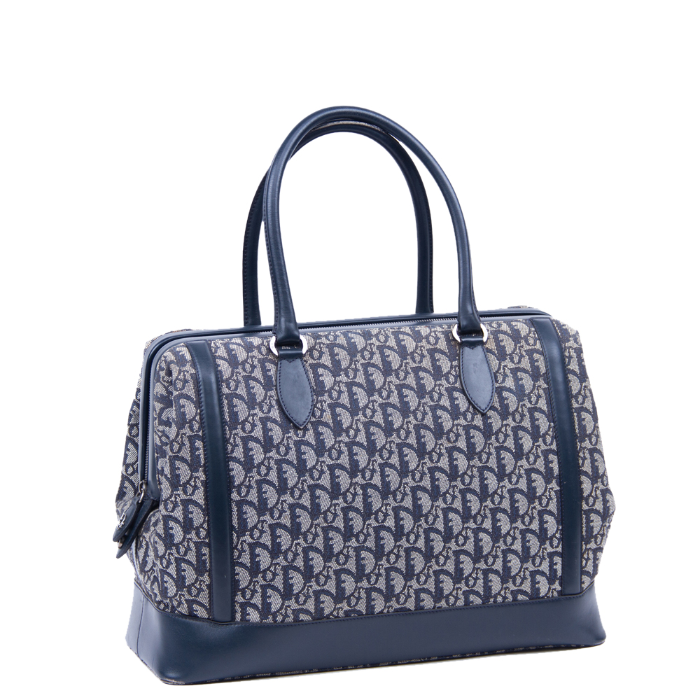 

Dior Blue Trotter Canvas Tote Bag