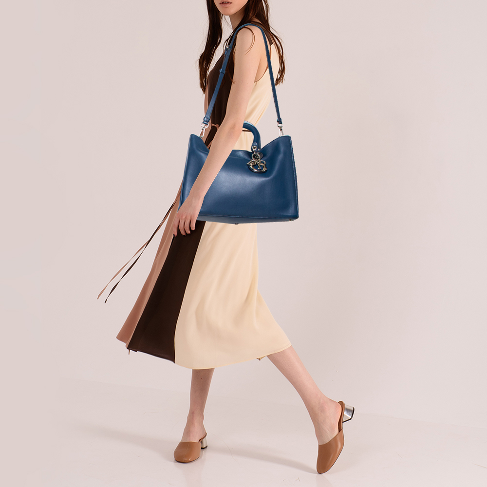 

Dior Blue Leather Large Diorissimo Shopper Tote