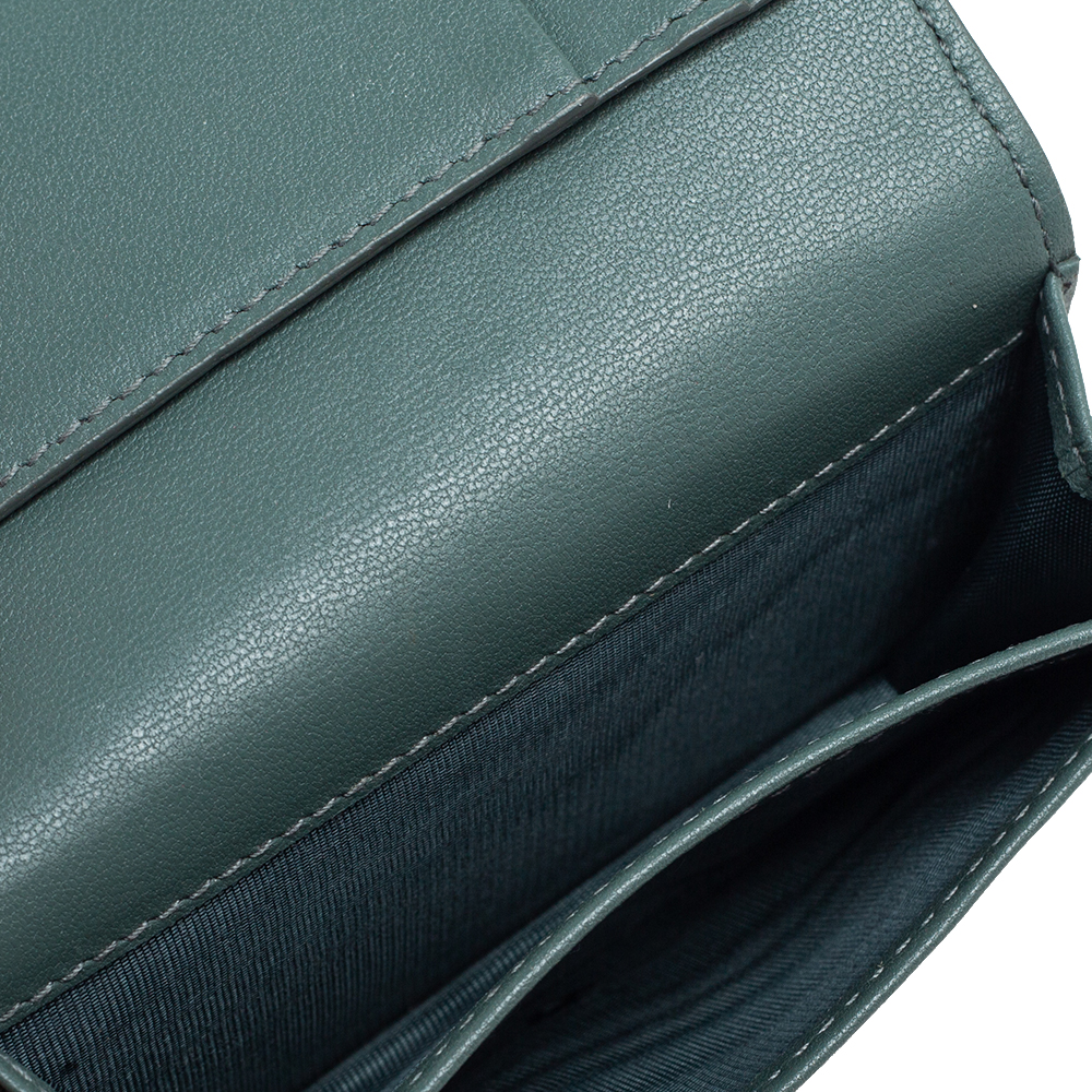 

Dior Green Cannage Leather Lady Dior Flap Card Holder