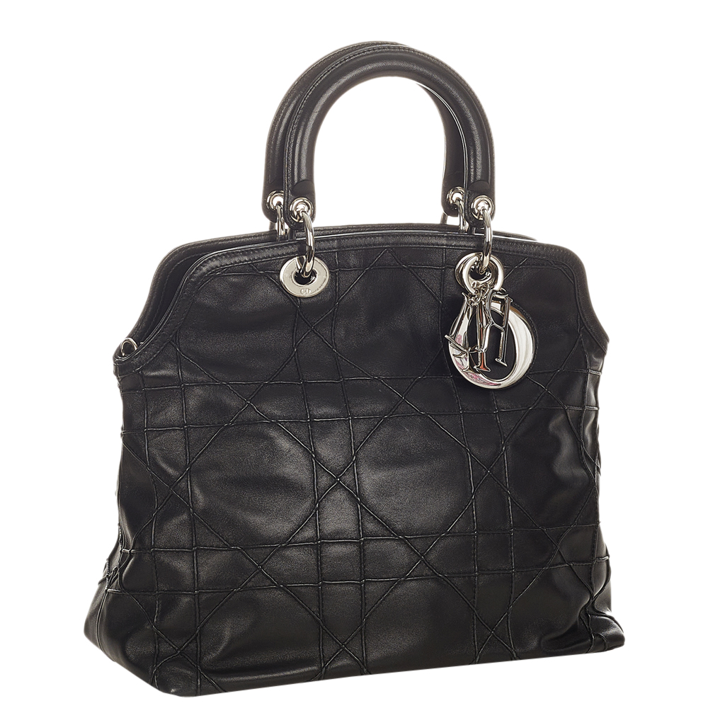 

Dior Black Cannage Leather Granville Bag