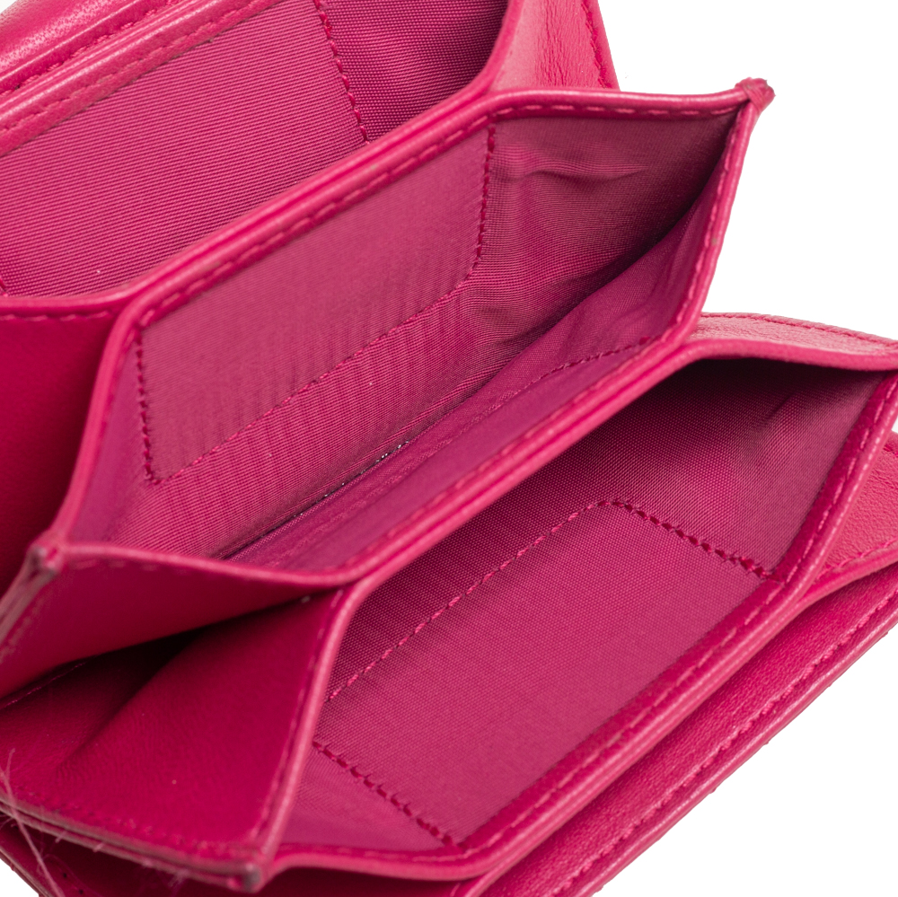 

Dior Pink Cannage Leather Lady Dior 5 Gusset Card Holder