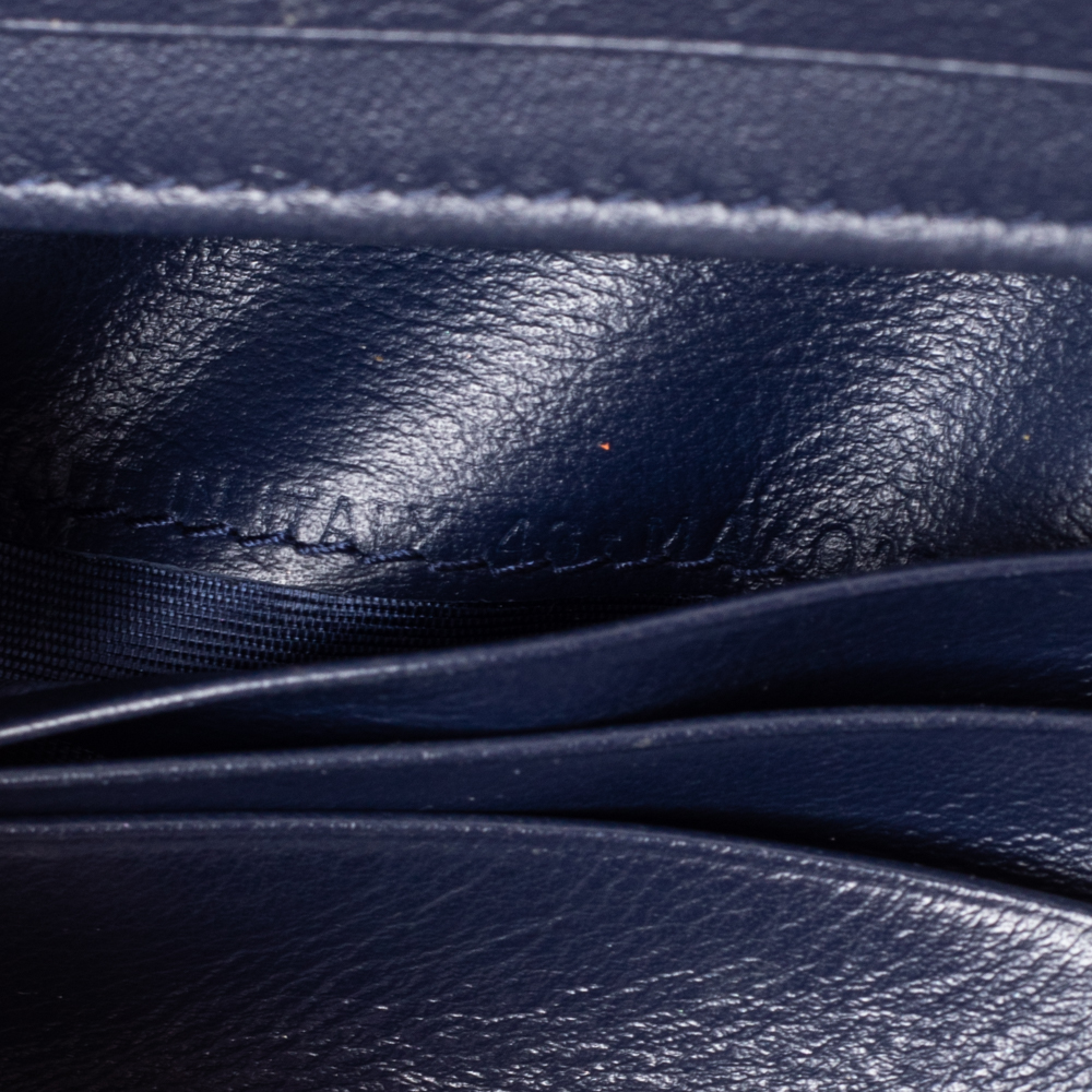 

Dior Navy Blue Cannage Patent Leather Mini Lady Dior Wallet