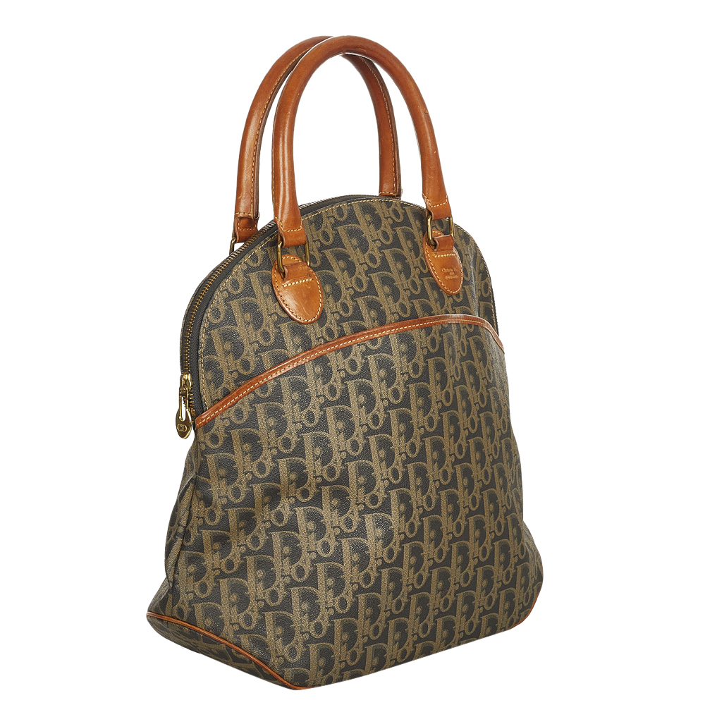 

Dior Blue/Brown Oblique Canvas Vintage Top Handle Bag