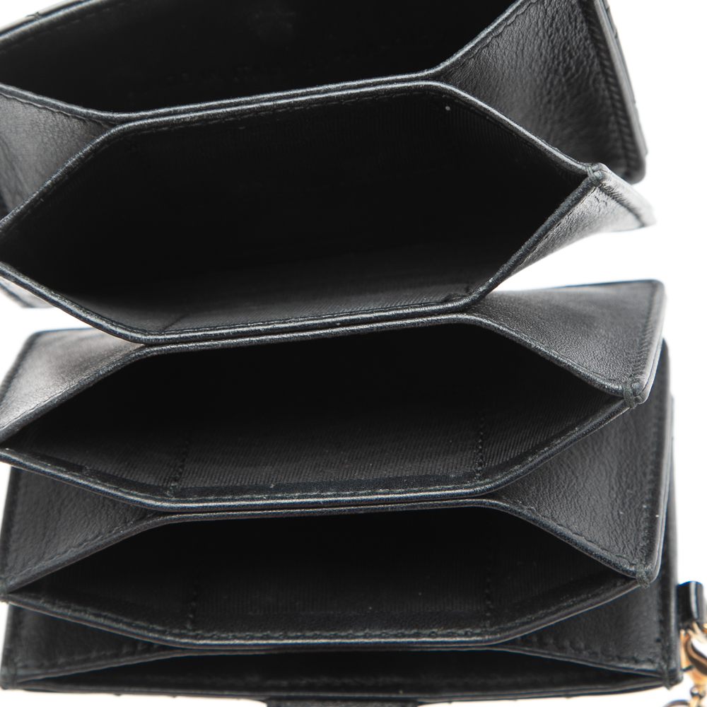 

Dior Black Cannage Patent Leather Lady Dior Gusset Card Case