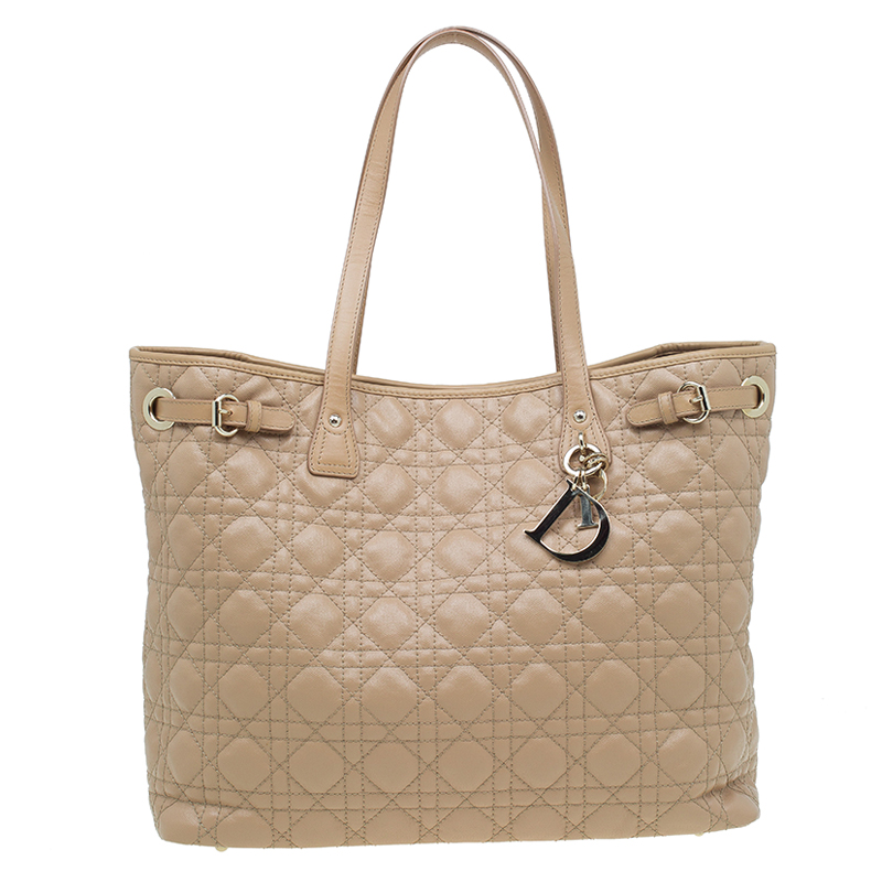 Pre Owned حقيبة ديور شوبر باناريا كانفاس بيج مقوى متوسطة