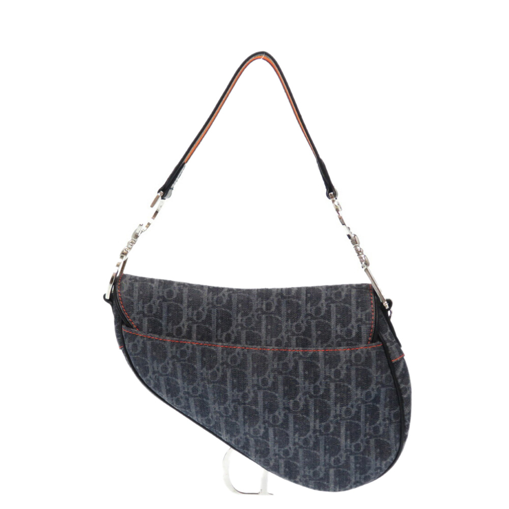 

Dior Blue Diorissimo Denim Canvas Flight Saddle Bag