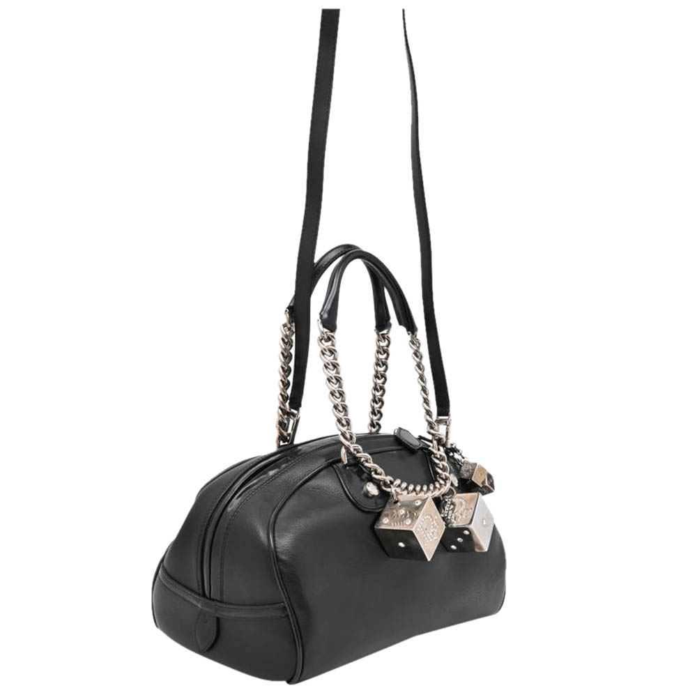 

Christian Dior Black Gambler Dice Bowler Bag