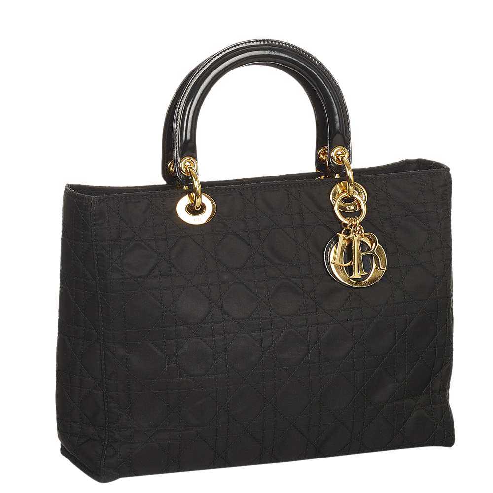 

Dior Black Nylon Cannage Lady Dior Shoulder Bag