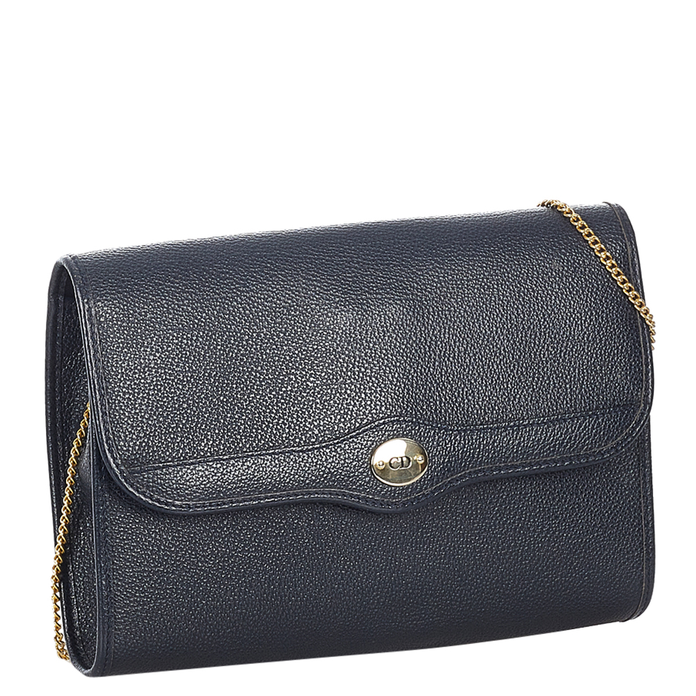 

Dior Black Leather Chain Vintage Bag