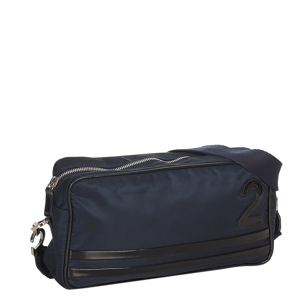 

Dior Blue Canvas Trotter Shoulder Bag, Black