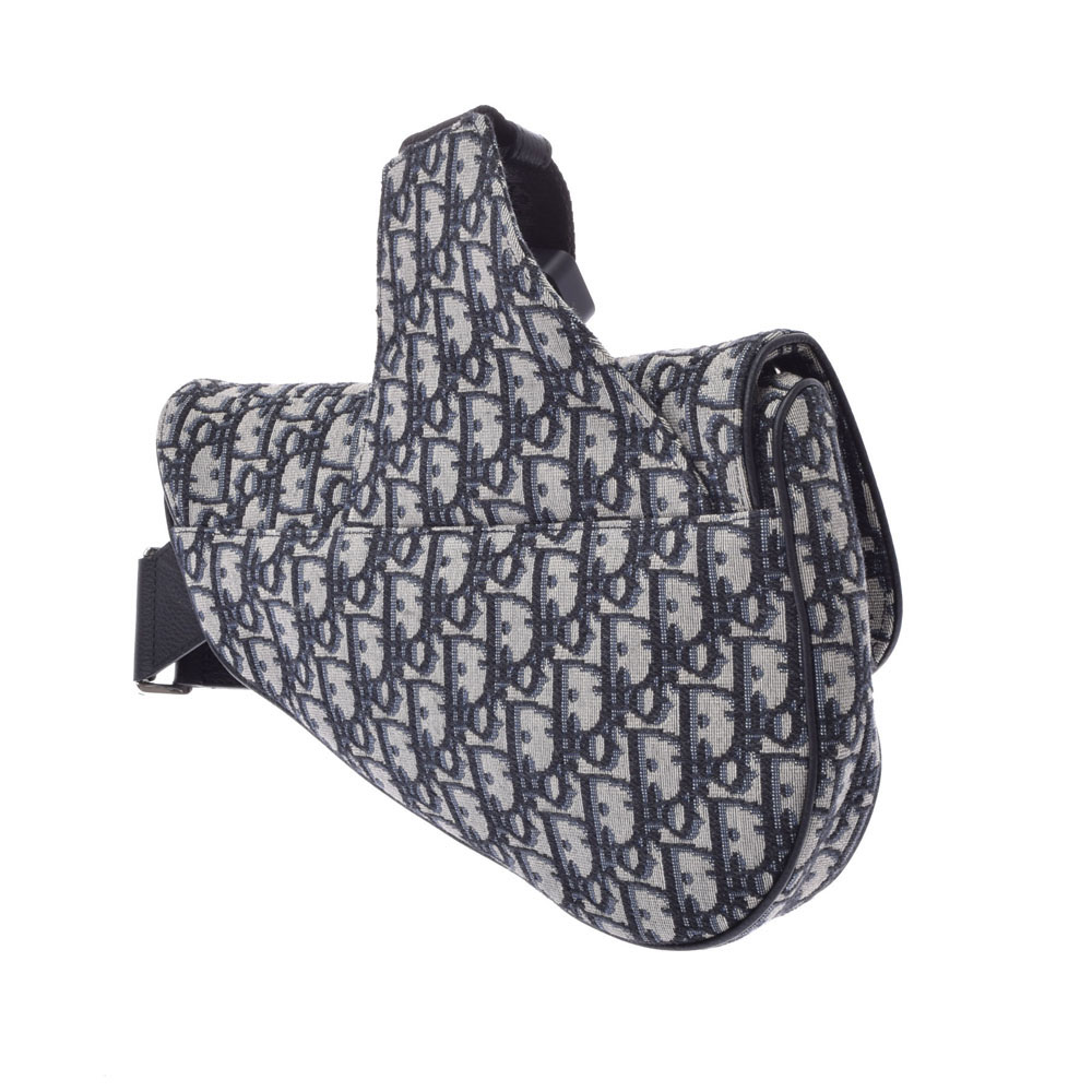 

Dior Navy Blue Dior Oblique Jacquard Canvas Saddle Belt Bag