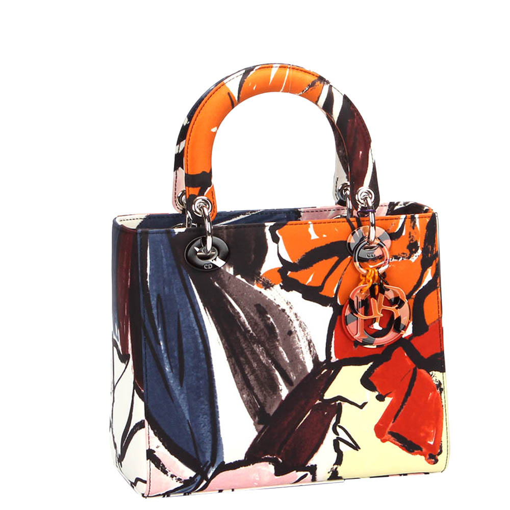 

Dior Multicolor Floral Canvas Lady Dior Bag