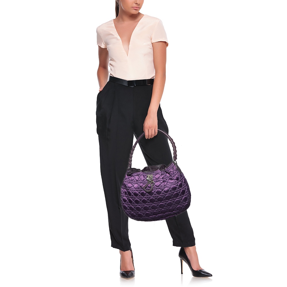 

Dior Purple Nylon Charming Hobo