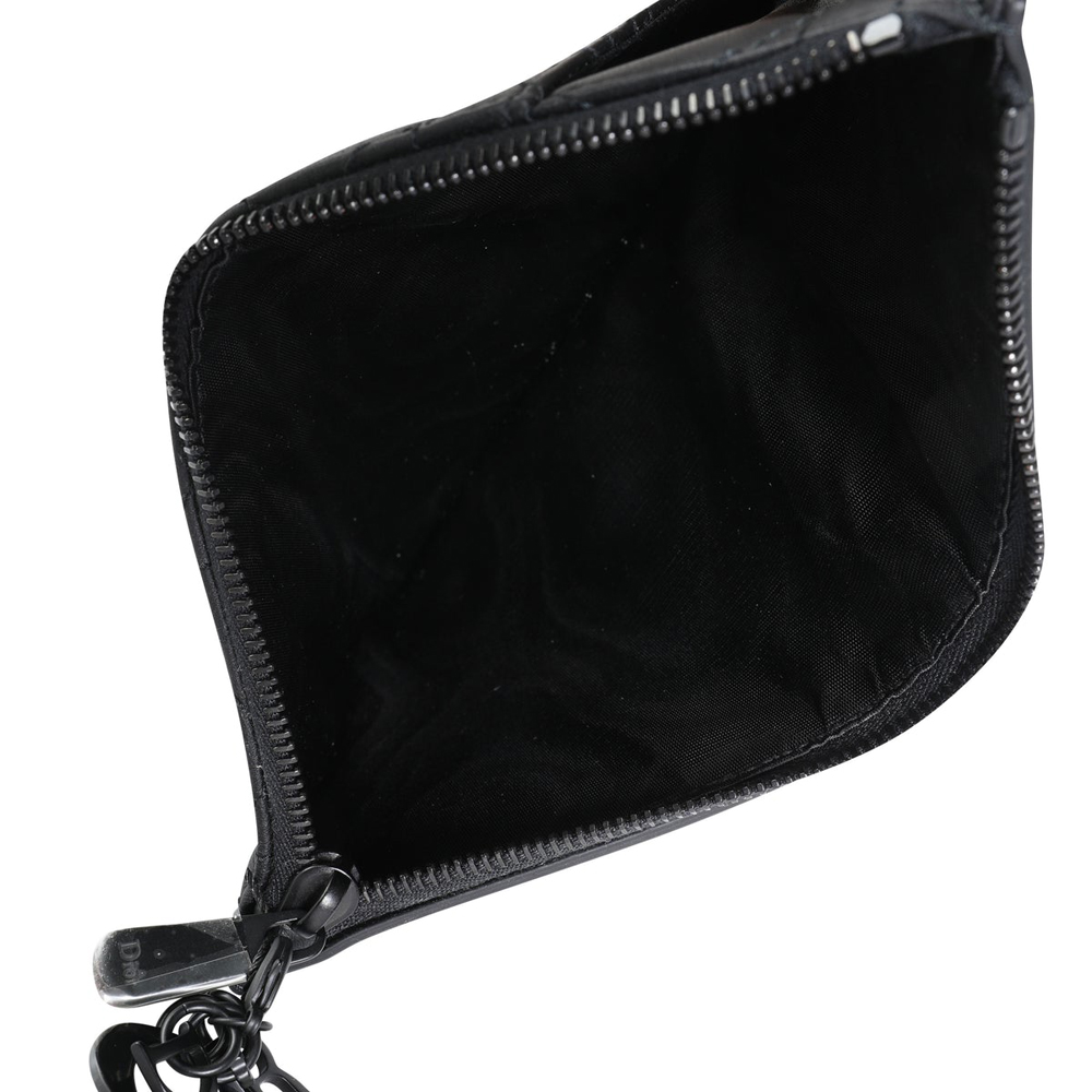 

Dior Black Cannage Leather Zipped Card Holder Wallet
