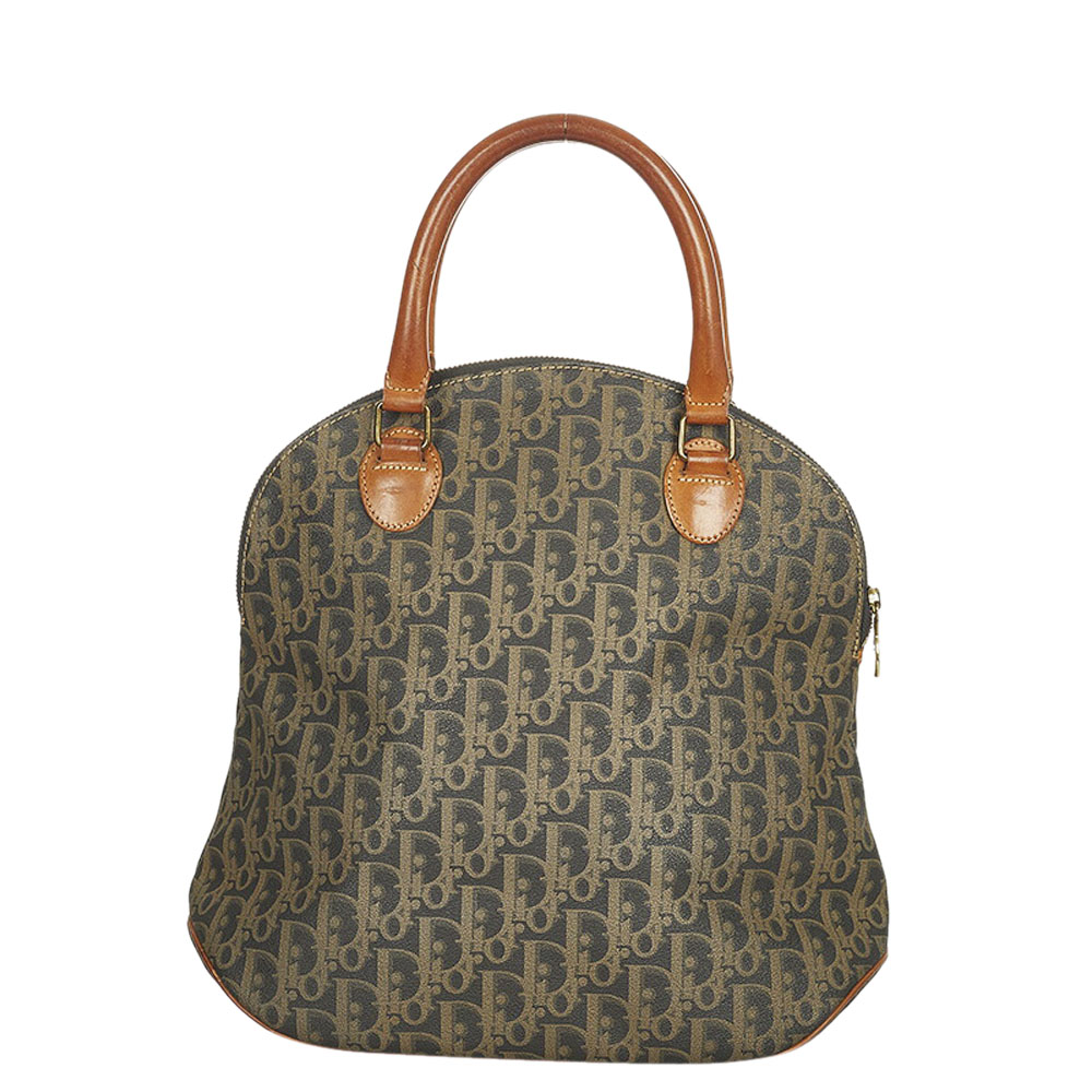 

Dior Brown Oblique Canvas Top Handle Bag