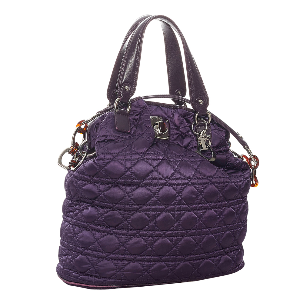 

Dior Purple Cannage Nylon Cannage Bag