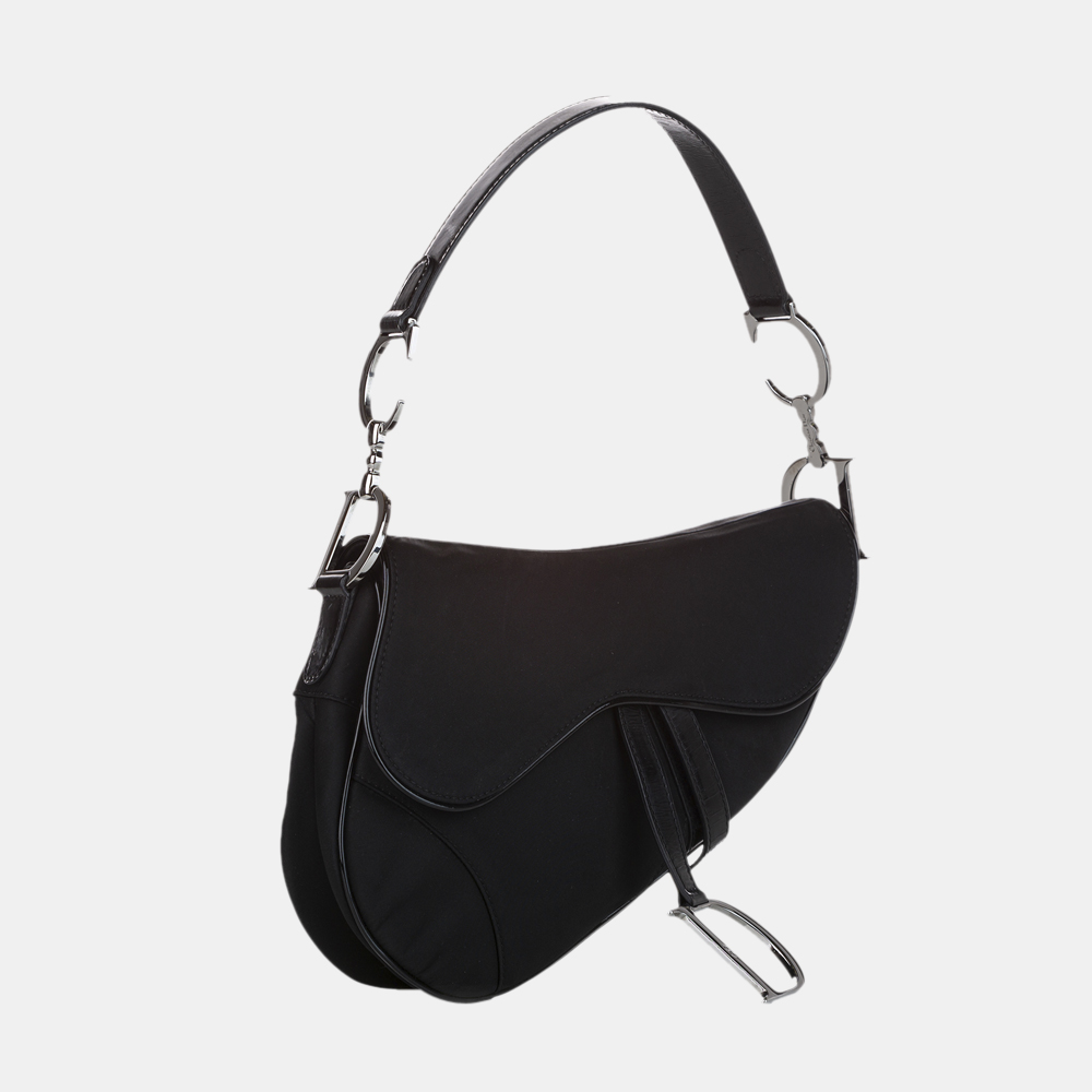 

Dior Black Canvas Saddle Bag