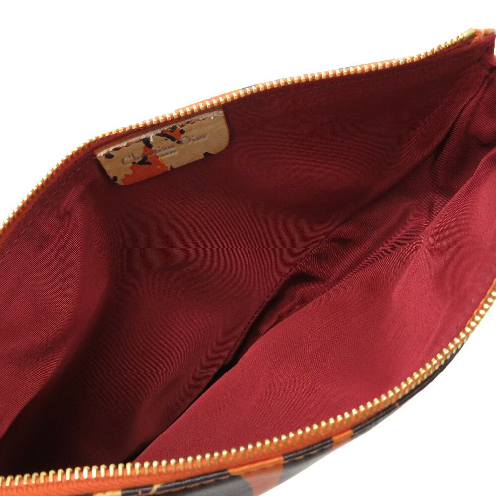 

Dior Orange Leather Patchwork Saddle Shoulder Bag