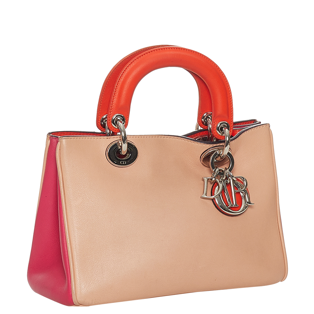 

Dior Brown/Beige Leather Diorissimo Tote Bag