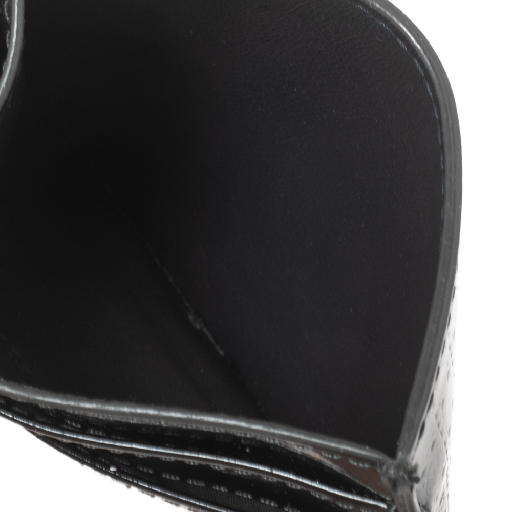 

Dior Dark Grey Microcannage Patent Leather Lady Dior Card Holder