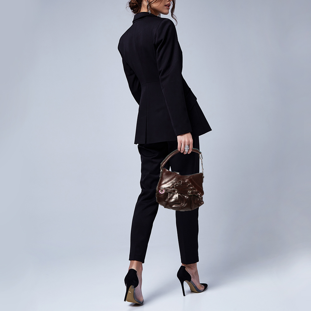 

Dior Brown Leather Corset Ballet Shoulder Bag
