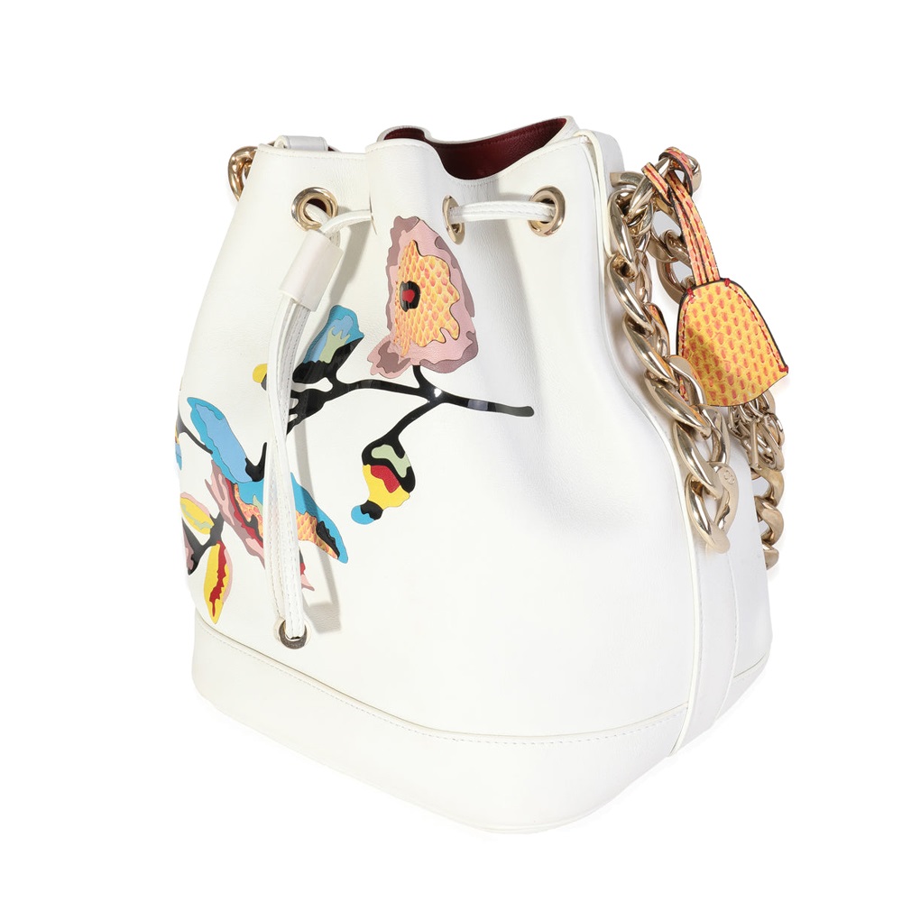 

Dior White Leather Paradise Bubble Bucket Bag, Multicolor