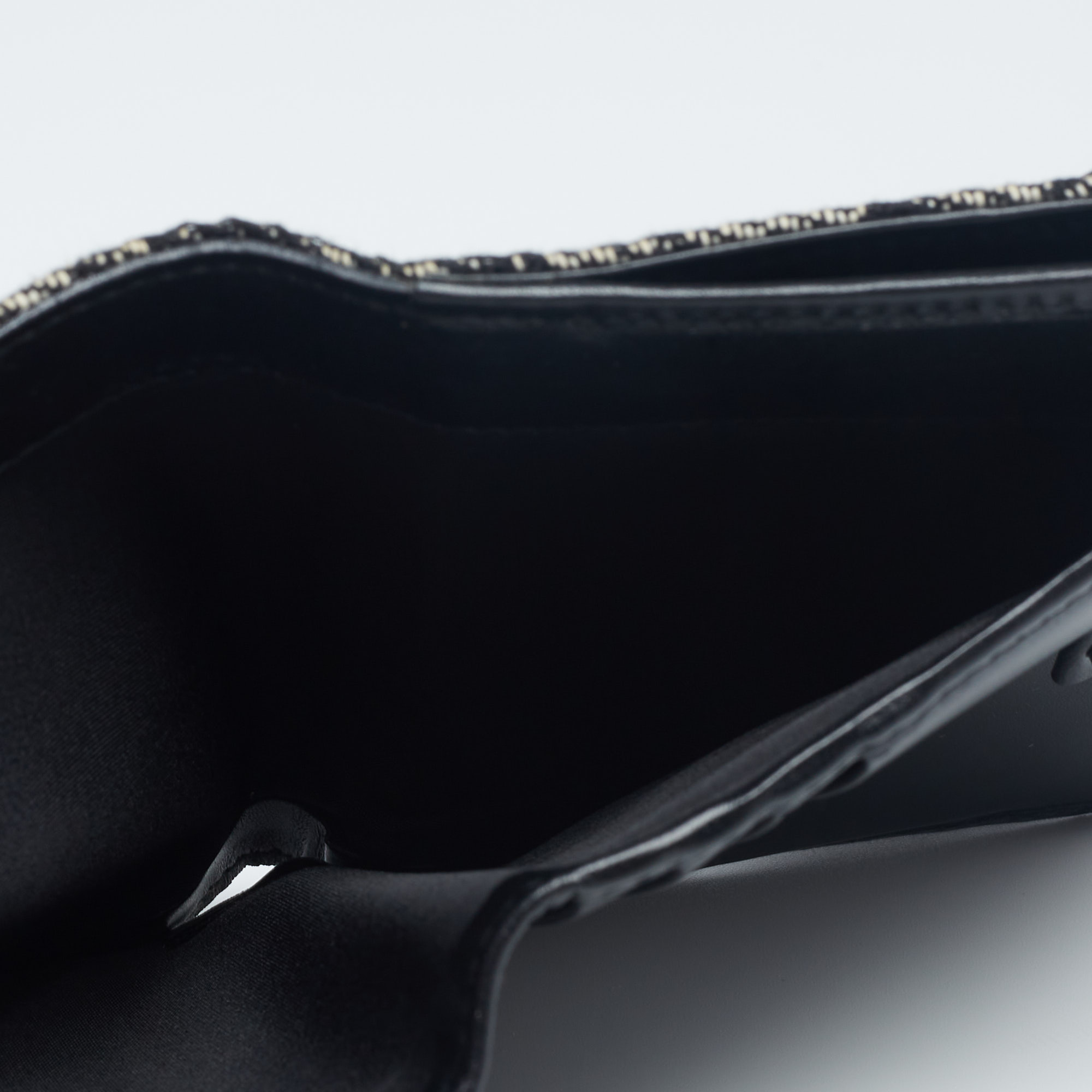 

Dior Black Oblique Canvas Saddle Compact Wallet