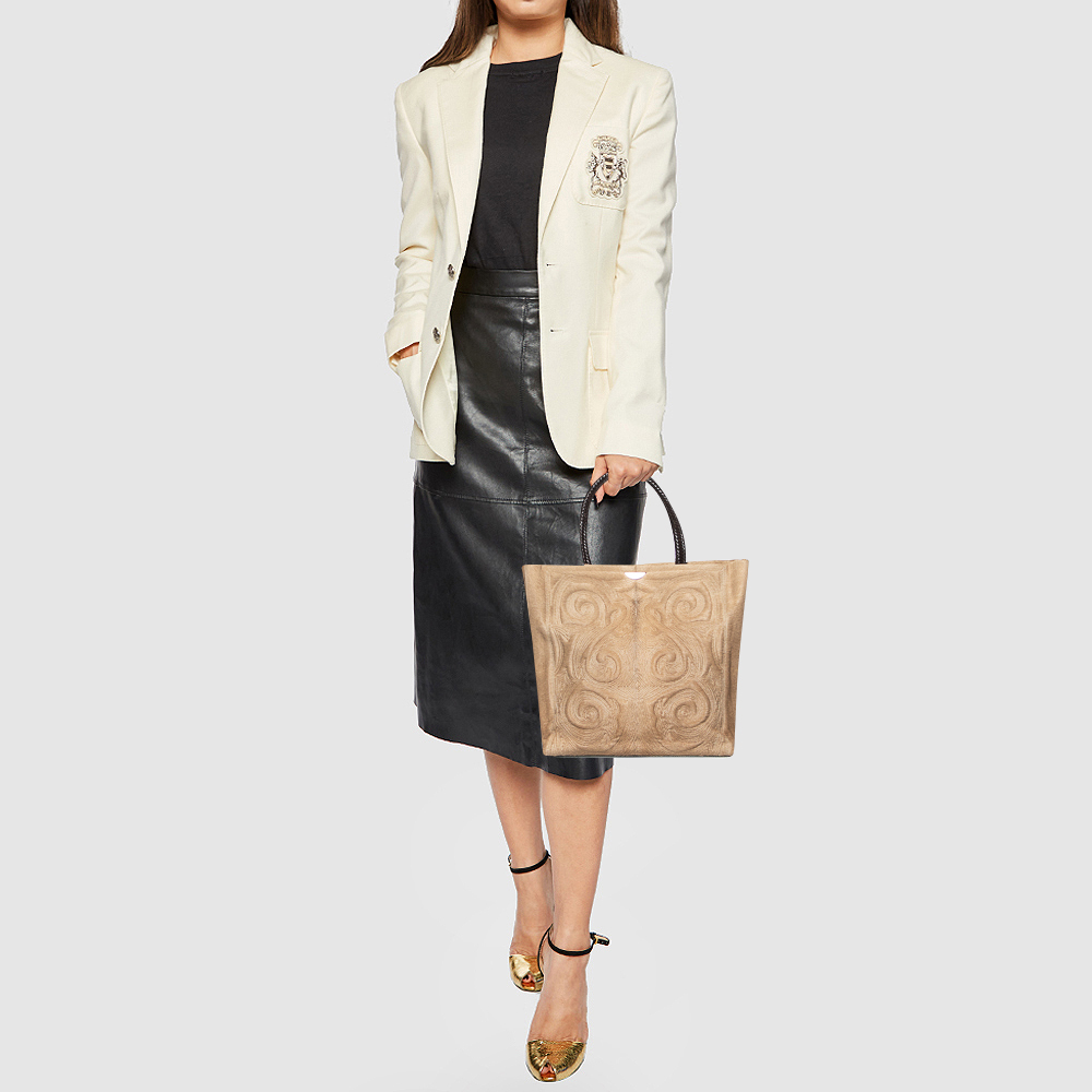 

Dior Beige/Brown Calfhair and Leather Vintage Tote