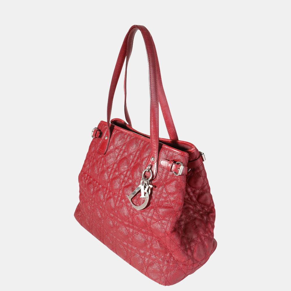 

Dior Red Cannage Coated Canvas Panarea Tote Bag