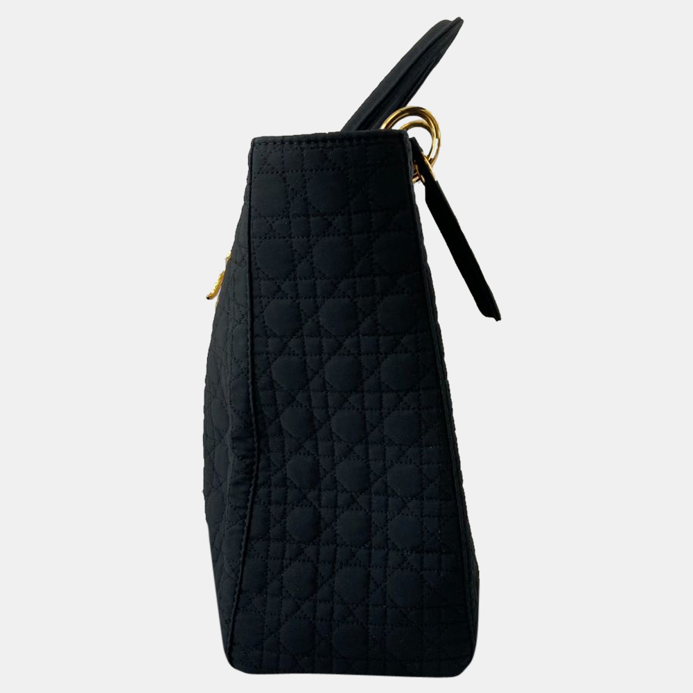 

Dior Black Cannage Canvas Lady Dior Tote Bag