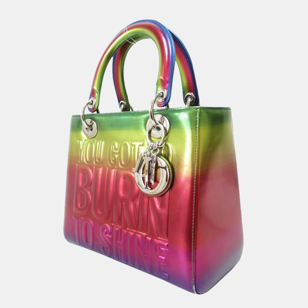 

Dior Multicolor Leather John Giorno Lady Dior Art Collection Bag