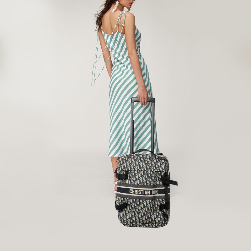 

Dior Navy Blue/Beige Oblique Canvas Small DiorTravel Suitcase