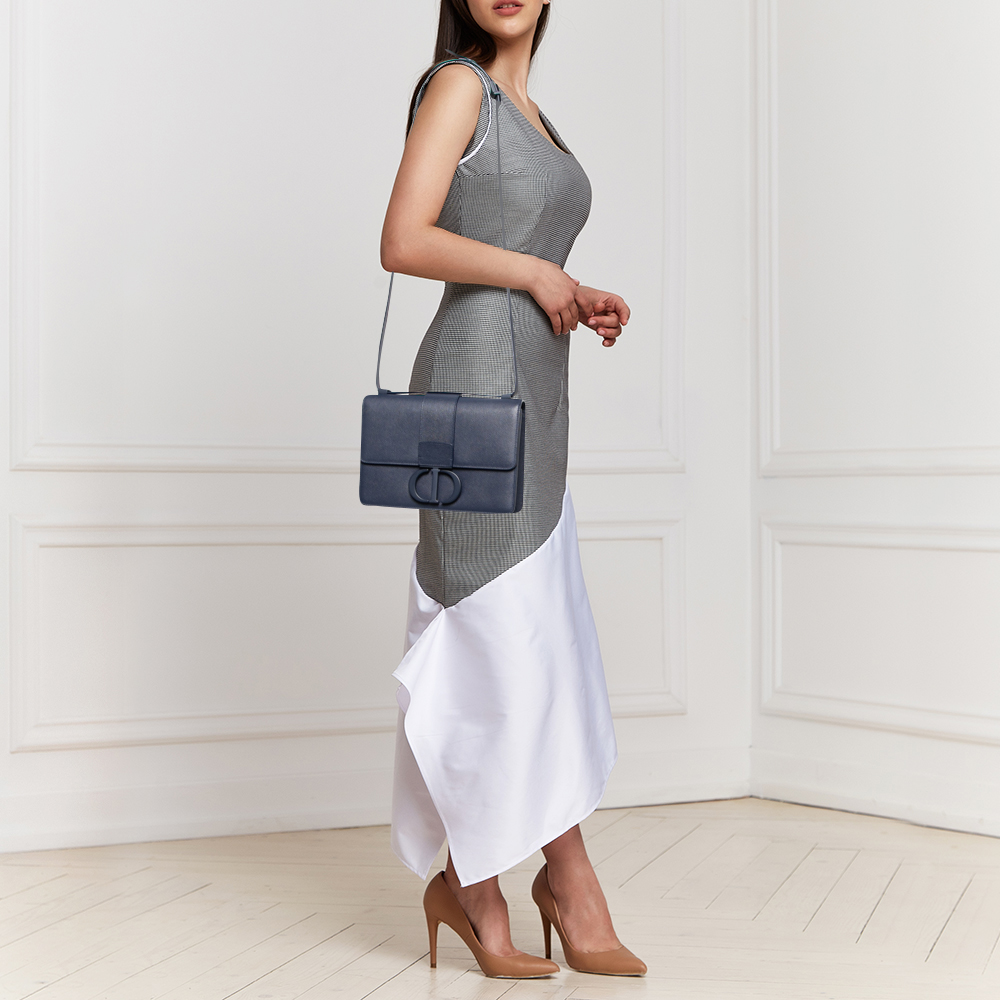 

Dior Blue Leather 30 Montaigne Shoulder Bag