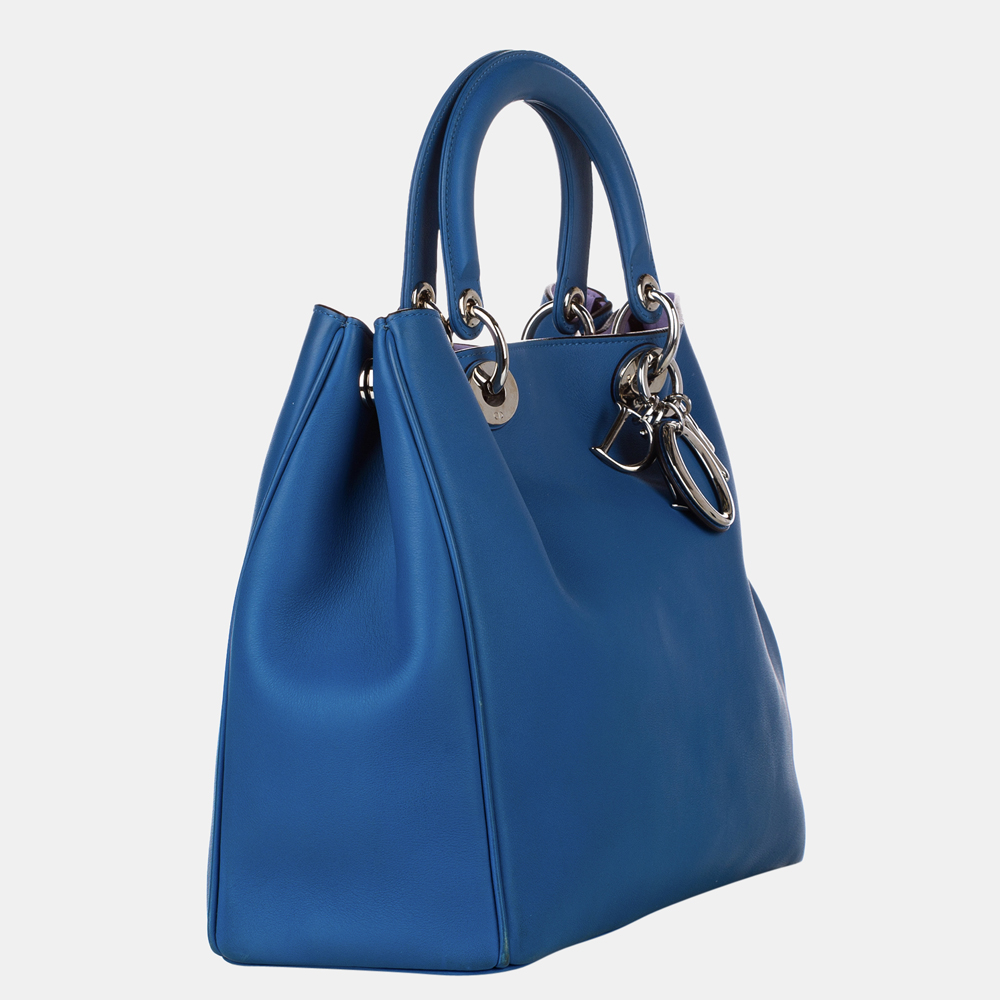 

Dior Blue Diorissimo Leather Satchel