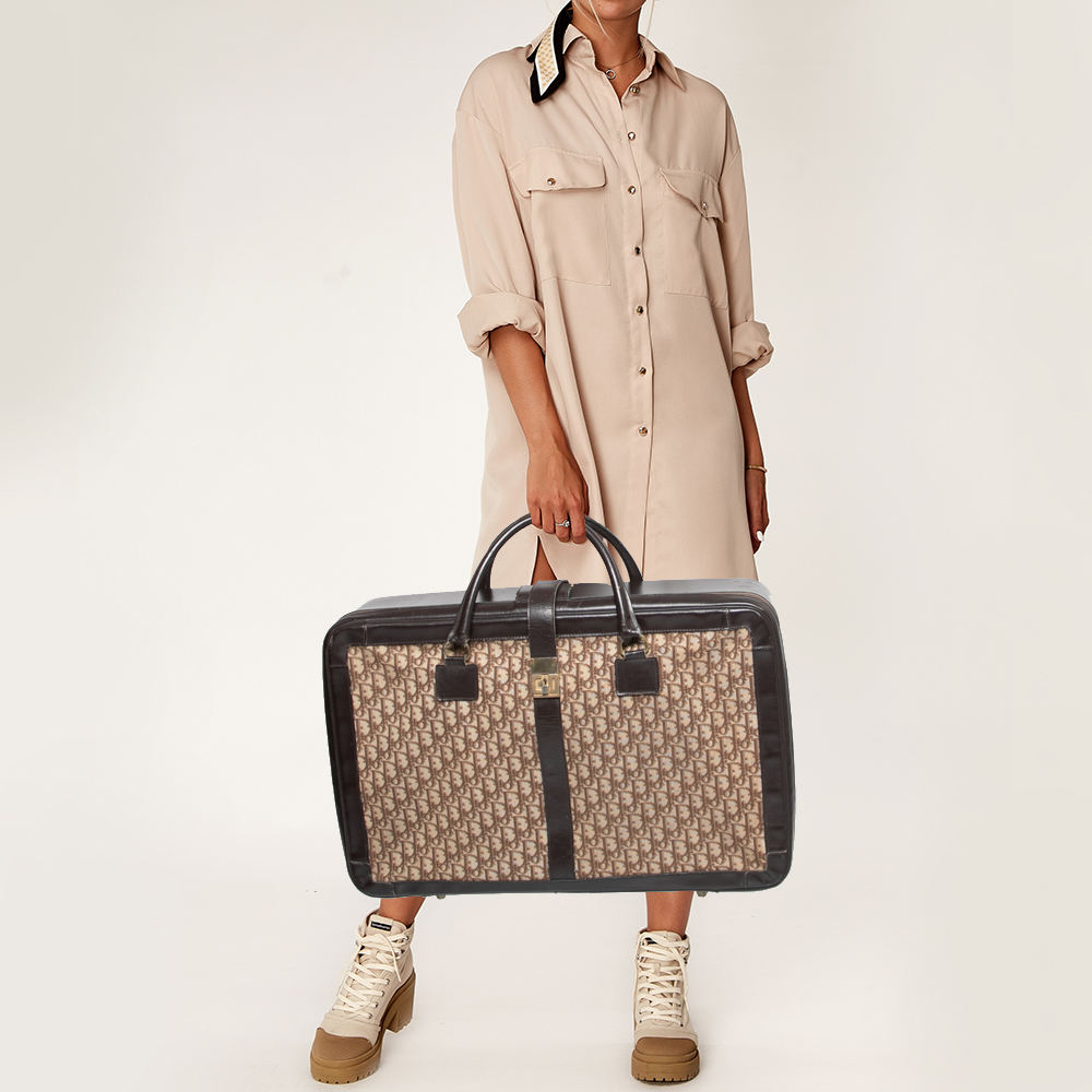 

Dior Beige/Brown Diorissimo Canvas and Leather Vintage Suitcase