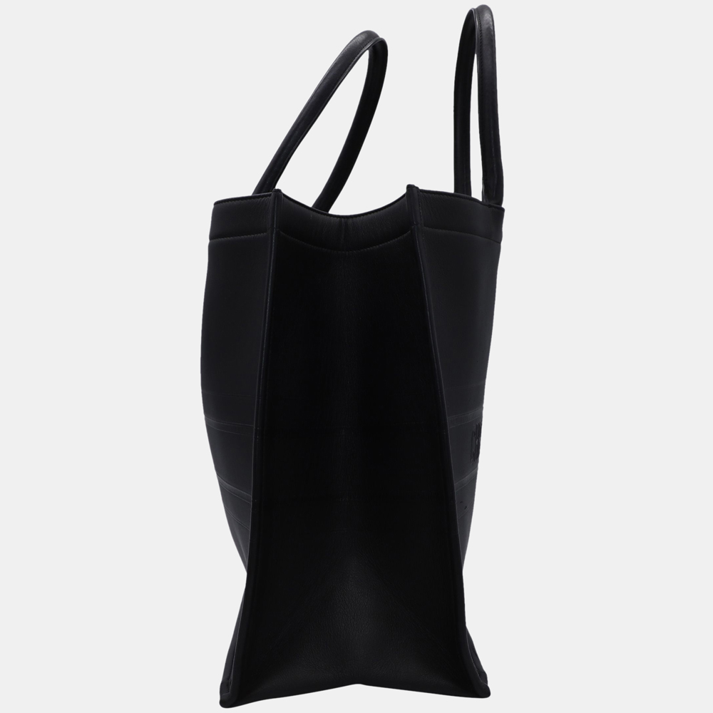 

Dior Black Calfskin Leather Book Tote Bag
