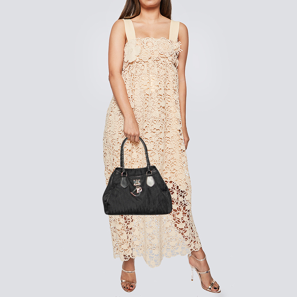 

Dior Black Diorissimo Canvas And Leather Diorissimo Tote