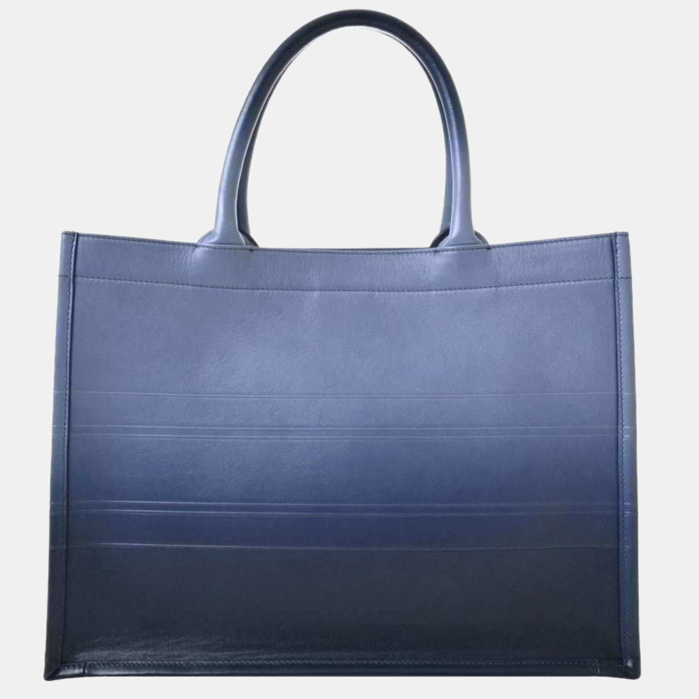 

Christian Dior Blue Leather Small Book Tote Bag